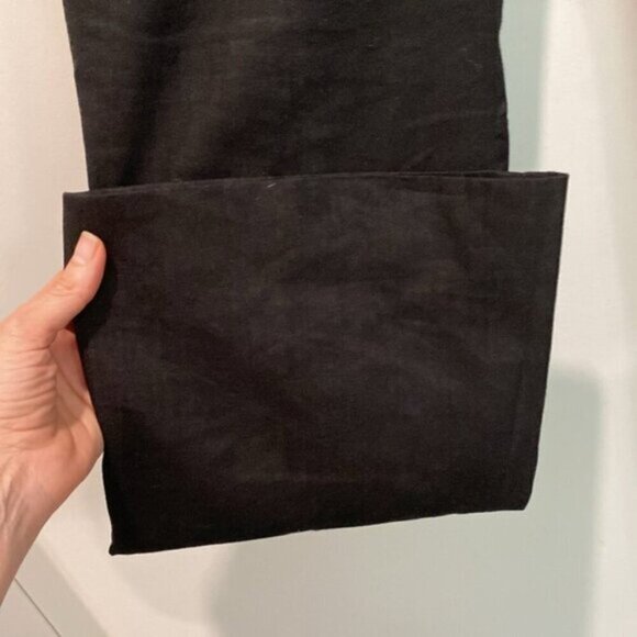 Calvin Klein Black Linen Flared Trousers Pants - Picture 5 of 13
